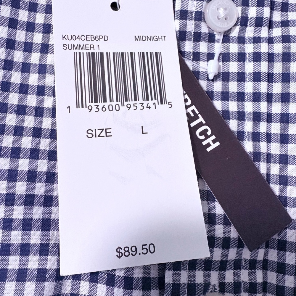 Michael Kors Blue and White Gingham Shirt - Picture 3 of 5